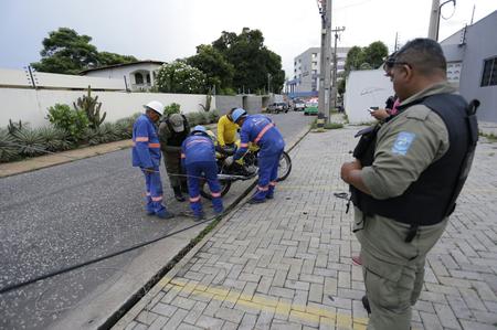 Acidente com mototaxista no centro de Teresina.