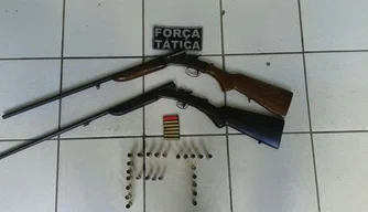 Armas de fogo apreendidas