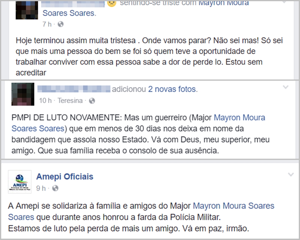 Homenagens ao Major Mayron Moura