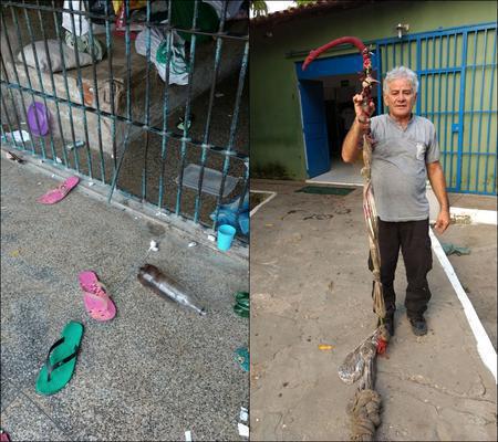 Grade quebrada e corda improvisada foram utilizados em tentativa de fuga de cerca de 40 internos