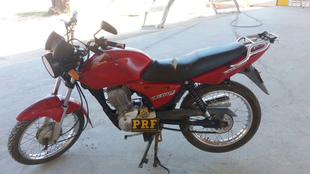 Moto apreendida pela PRF