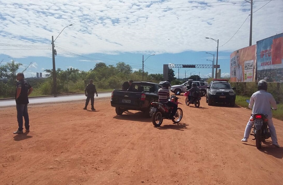 Barreira durante a operação em Timon