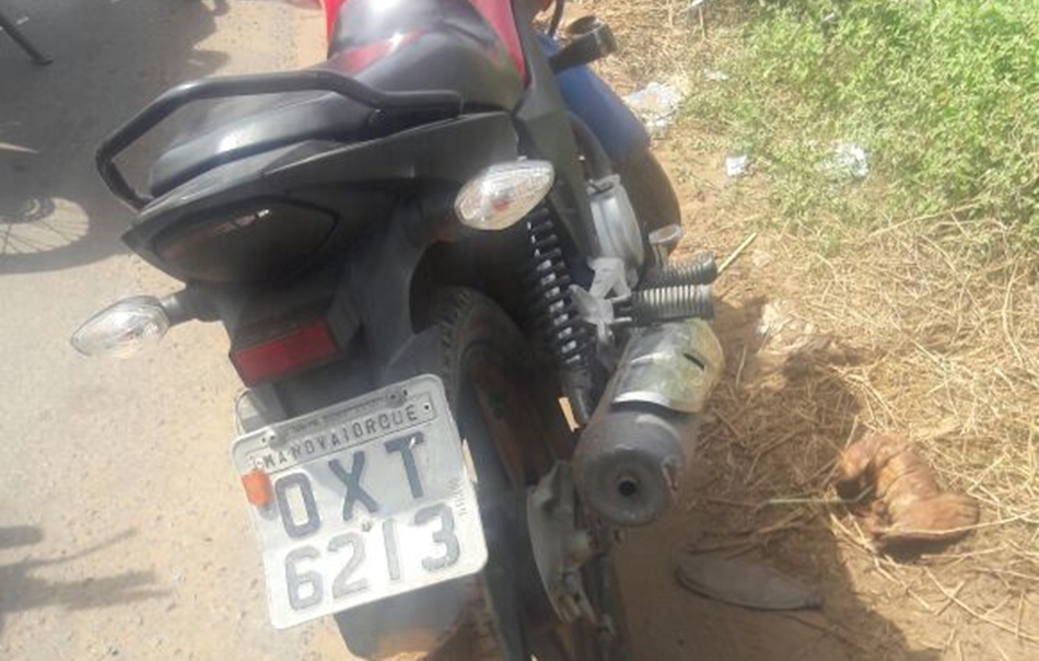 Moto apreendida na operação em Timon