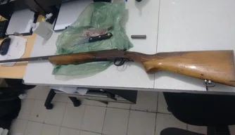 Armas apreendidas após o homicídio