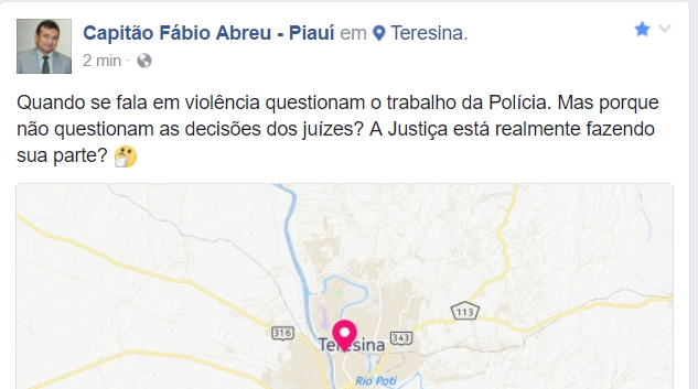 Publicação de Fábio Abreu nesta terça-feira (20)