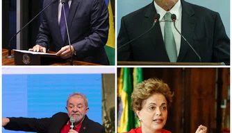 Aécio Neves, Michel Temer, Lula, Dilma Rousseff.