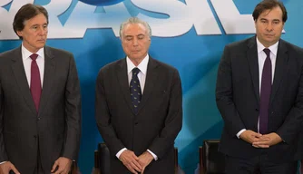 Eunício, Temer e Maia