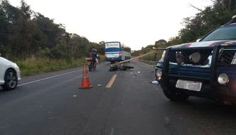 Acidente na BR 343 deixa uma pessoa morta