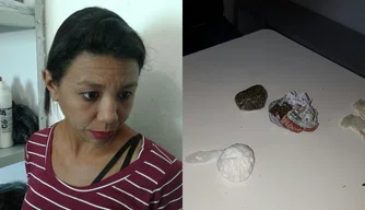 Mulher é presa ao tentar levar drogas para detento da Casa de Custódia.