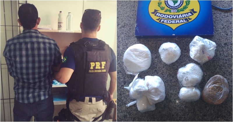 Preso e droga apreendida em Parnaíba