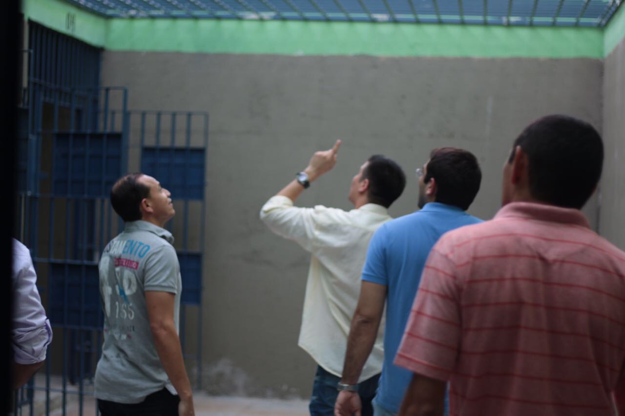 A equipe da Sejus em visita técnica à Casa de Detenção Provisória de Campo Maior.