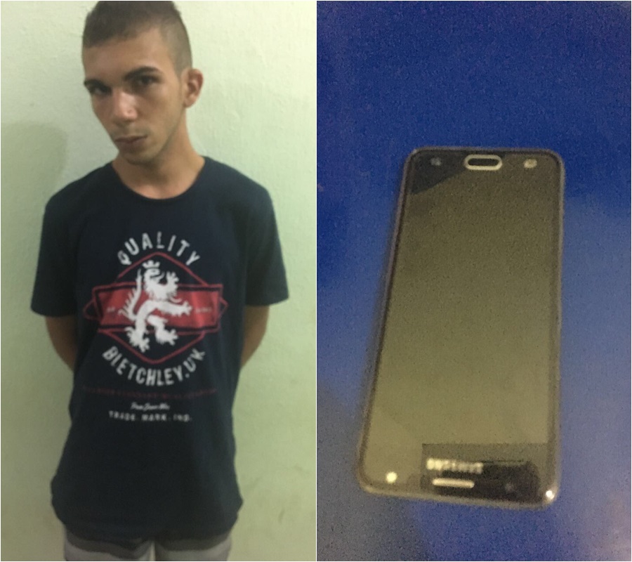 Polícia Militar prende suspeito de roubar celular em União.