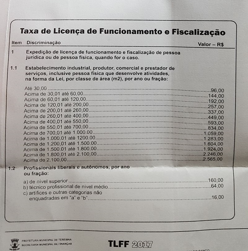 Taxa de licenciamento está sendo cobrada em Teresina