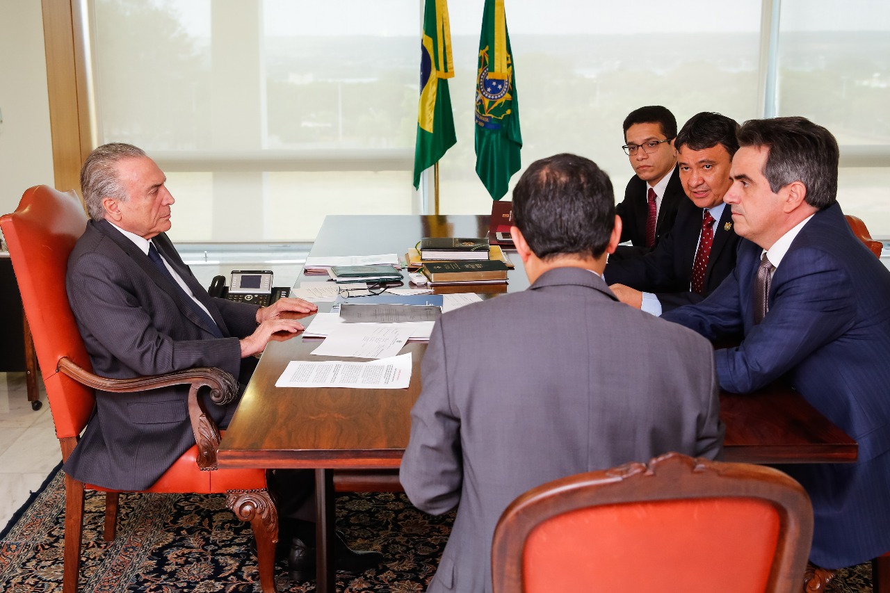 Wellington Dias em reunião com Temer