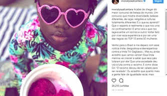 Monalysa Alcântara se solidariza com Titi Gagliasso