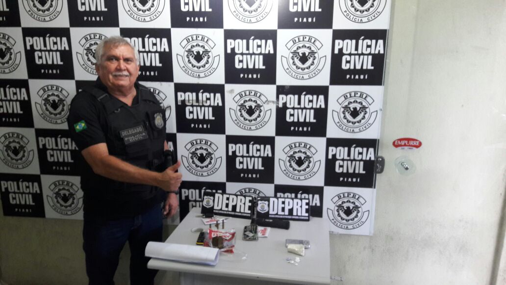 O Delegado Menandro Pedro, da Delegacia de Prevenção e Repressão a Entorpecentes.