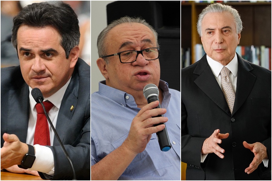 Ciro Nogueira, Heráclito Fortes e Michel Temer.