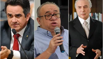 Ciro Nogueira, Heráclito Fortes e Michel Temer.