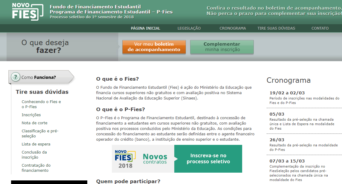 Candidatos do Fies têm até 23 de maio para complementar informações.
