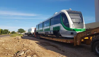 Transporte dos vagões para Teresina.