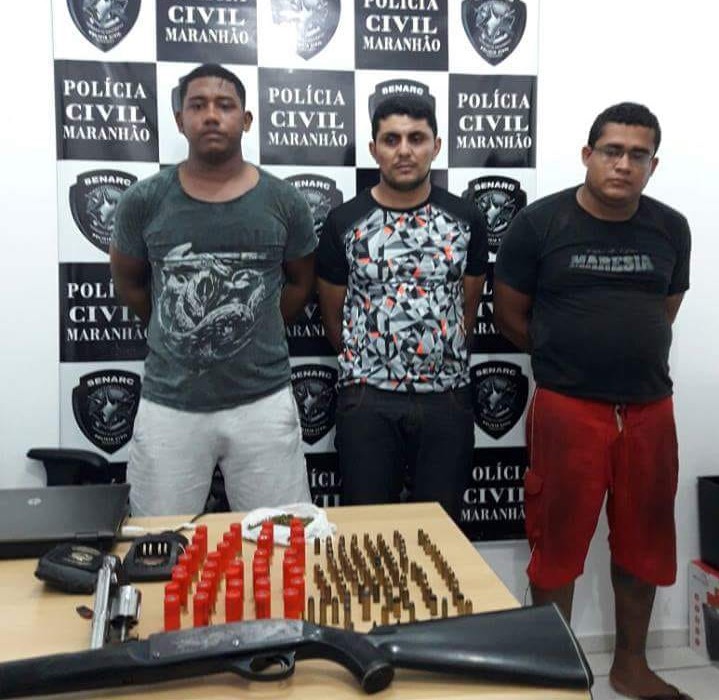 Trio preso pela Polícia Civil em Timon