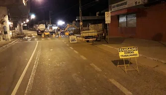 As obras na Avenida Maranhão começaram na madrugada de hoje, mas se estendem até às 18h.