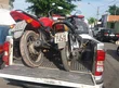 Motos apreendidas pela polícia durante a abordagem.