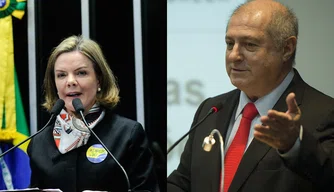 Gleisi Hoffmann e Paulo Bernado