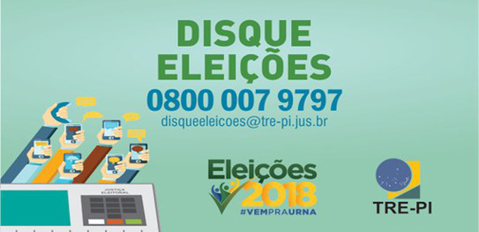 Disque Eleições 2018 é um projeto do TRE-PI e visa aproximar o eleitor da Justiça Federal.