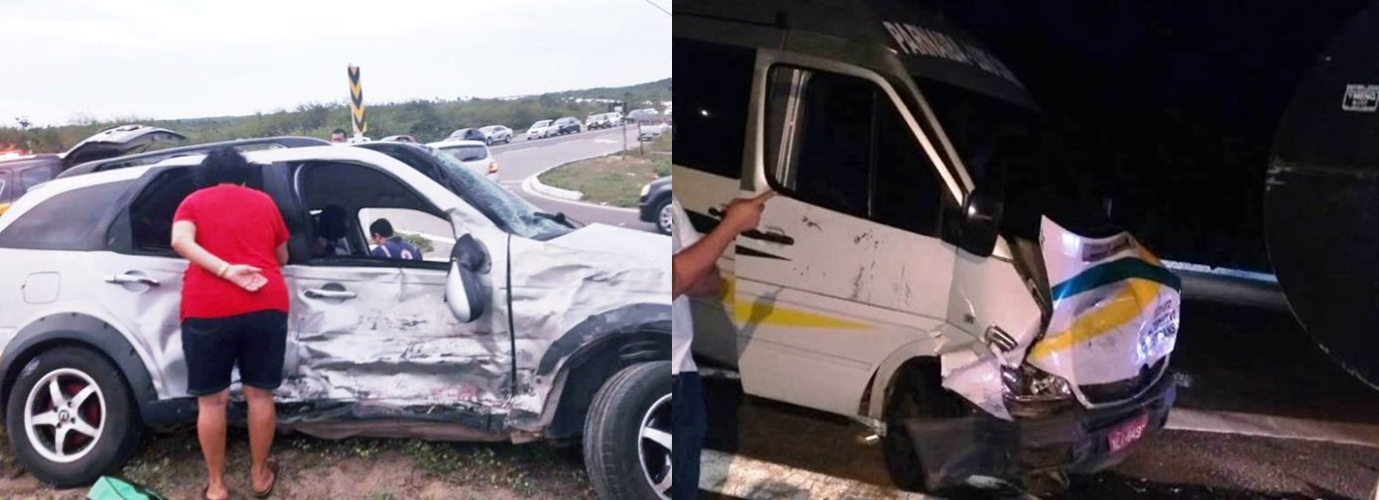 Veículos colidiram na BR-343, na altura da entrada para a Lagoa do Portinho na PI-116.