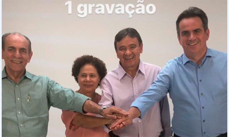 1ª gravação da propaganda eleitoral da chapa majoritária governista.