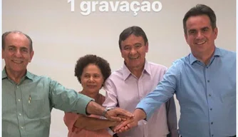 1ª gravação da propaganda eleitoral da chapa majoritária governista.