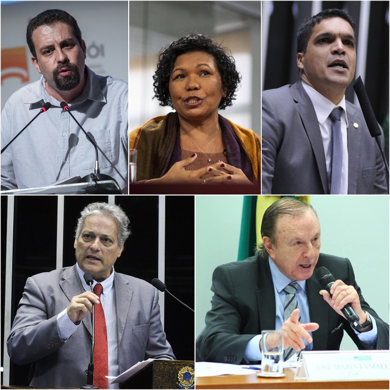 Guilherme Boulos, Vera Lúcia, Cabo Daciolo, João Goulart Filho e José Maria Eymael.