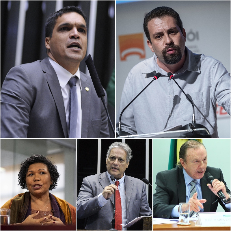 Cabo Daciolo, Guilherme Boulos, Vera Lúcia, João Goulart Filho e José Maria Eymael.