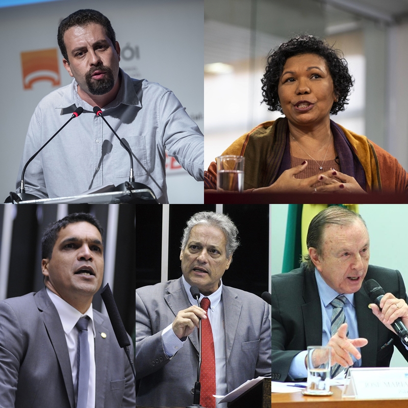 Guilherme Boulos, Vera Lúcia, Cabo Daciolo, João Goulart Filho e José Maria Eymael.