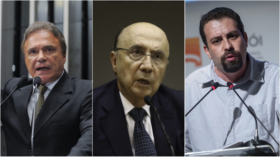 Álvaro Dias, Henrique Meirelles e Guilherme Boulos.