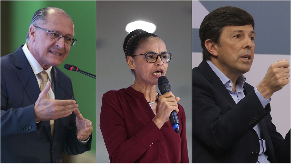 Geraldo Alckmin, Marina Silva e João Amoêdo.