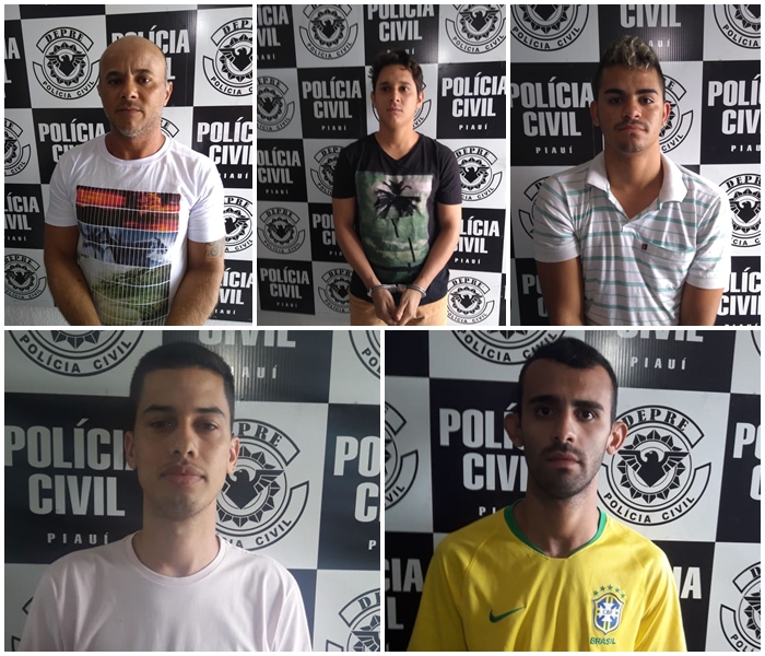 Suspeitos presos pela Polícia Civil.