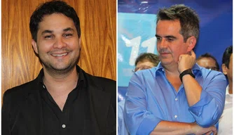 Jornalista Rômulo Rocha e senador Ciro Nogueira.