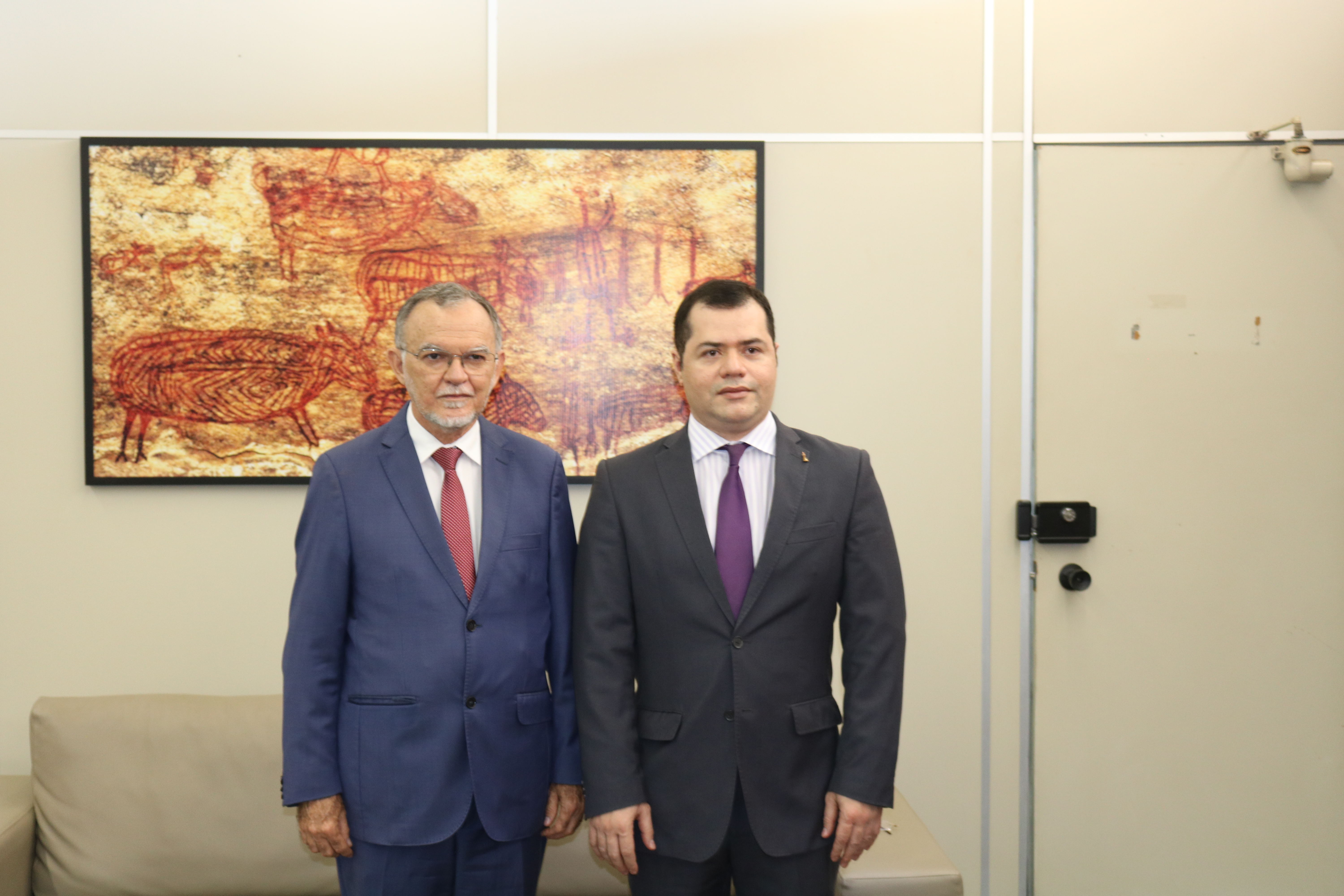 Conselheiro Olavo Rebelo e procurador Plínio Valente.