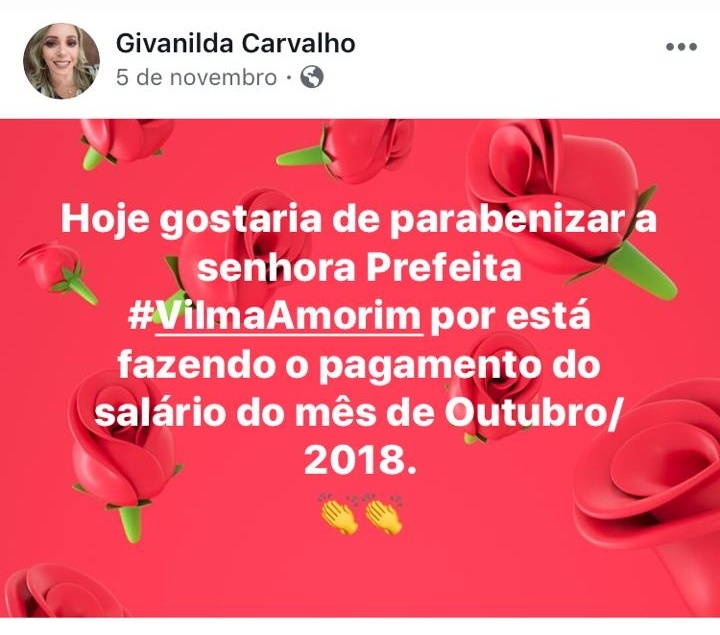 Postagem na rede social