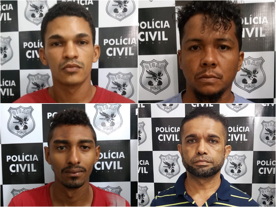 Indivíduos presos na Operação Natalis da Polícia Civil.