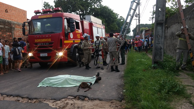 Homem morre eletrocutado no bairro Satélite.