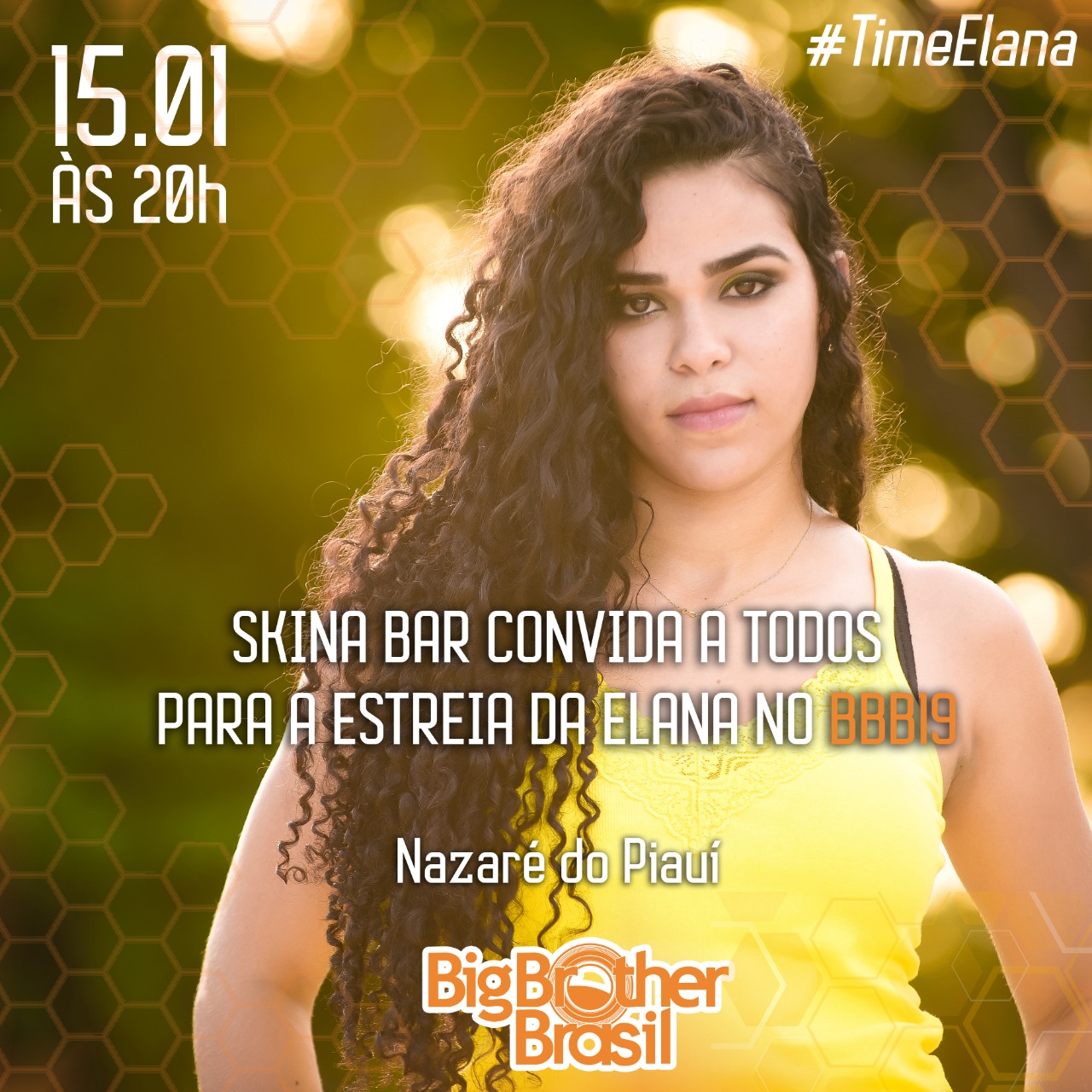 Concentração para acompanhar estréia de Elana no BBB19.