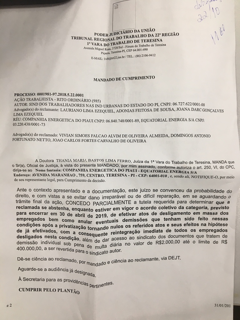 decisão é desta quinta-feira (31)