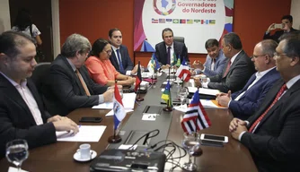 Reunião dos governadores do Nordeste em Brasília.