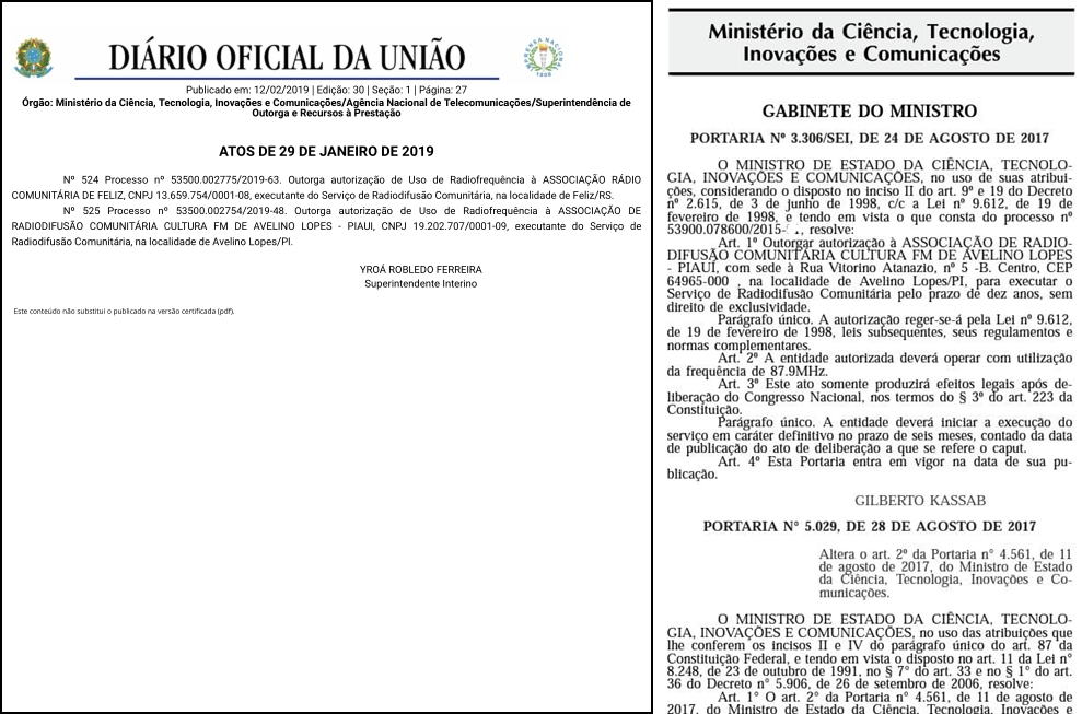 A autorização foi publicada nesta terça-feira (12) no Diário Oficial