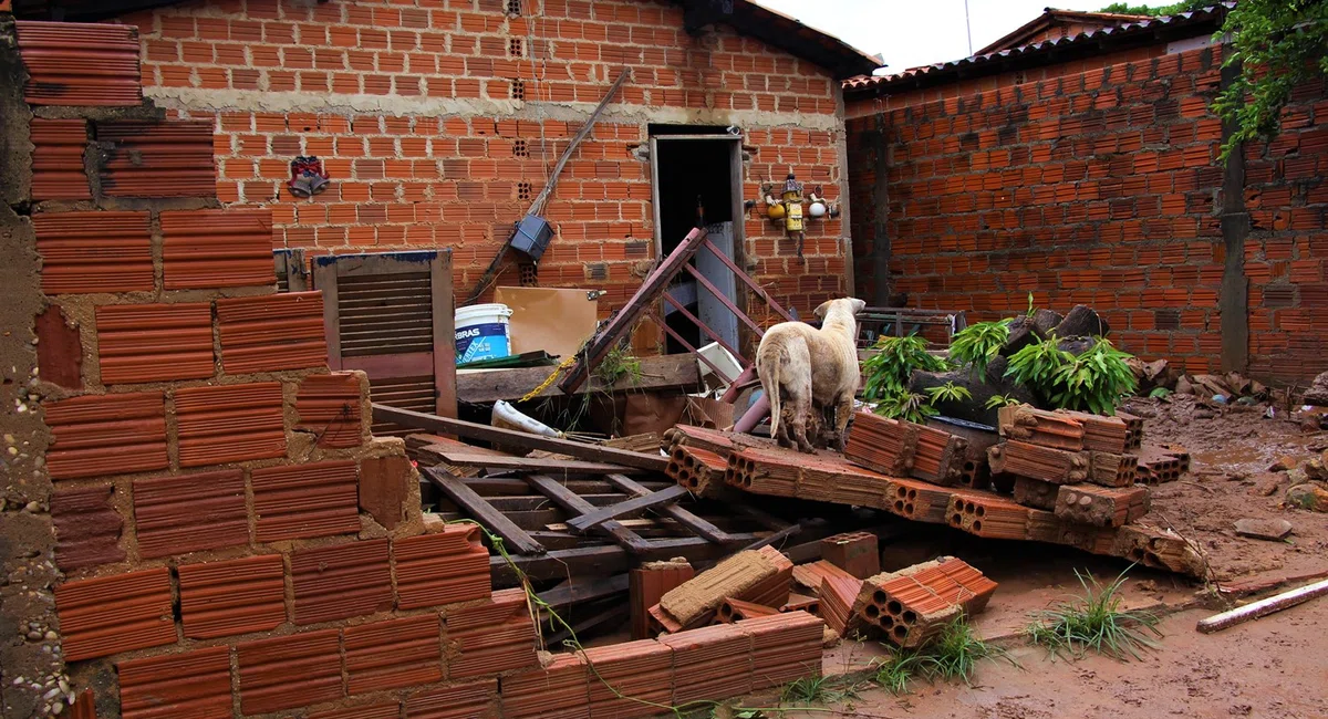 Casas foram completamente destruídas