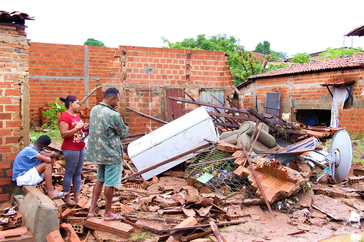 Família teve casa completamente destruída pela enxurrada