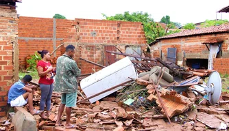 Família teve casa completamente destruída pela enxurrada